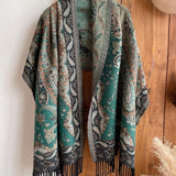 Elegant Paisley Tassel Shawl