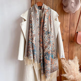 Elegant Paisley Tassel Shawl