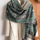 Elegant Paisley Tassel Shawl