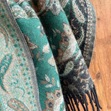 Elegant Paisley Tassel Shawl