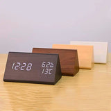 Elora Wooden LED Alarm Clock Digital Display