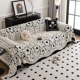 Embroidered Flower Soft Sofa Cover