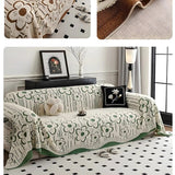 Embroidered Flower Soft Sofa Cover