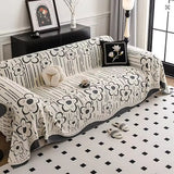 Embroidered Flower Soft Sofa Cover