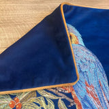 Embroidered Parrot Cushion