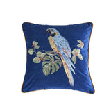 Embroidered Parrot Cushion
