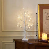 Décoration lumineuse en forme d'arbre en bouleau enchanté