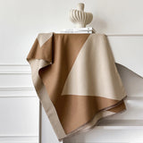 Two Tone Geometric Luxe Shawl Scarf