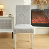 Evona Elegant Jacquard Chair Seat Slipcover