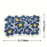 Floral Tufted Absorbent Bath Mat