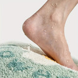 Floral Tufted Absorbent Bath Mat