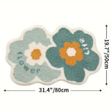 Floral Tufted Absorbent Bath Mat
