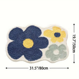 Floral Tufted Absorbent Bath Mat