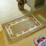 Floral Border Absorbent Bath Mat