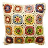 Floral Crochet Cushion Cover