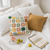Floral Crochet Cushion Cover