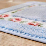 Floral Oval Plush Bath Mat