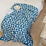 Floriva Checkerboard Daisy Throw Blanket