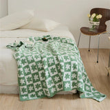 Floriva Checkerboard Daisy Throw Blanket