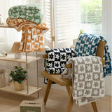 Floriva Checkerboard Daisy Throw Blanket