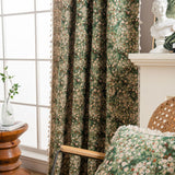 Rideau en tapisserie florale vintage française