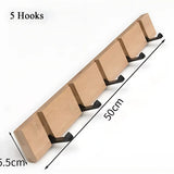 Functional Flip Wooden Wall Hook Rack
