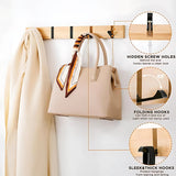 Functional Flip Wooden Wall Hook Rack