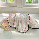 Gauze Floral Ruffled Lace Pillowcases