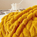 Geo Leaves Embroidered Cushion Cover