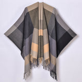 Geometric Fringe Windproof Cardigan Poncho