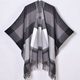 Geometric Fringe Windproof Cardigan Poncho