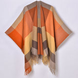 Geometric Fringe Windproof Cardigan Poncho