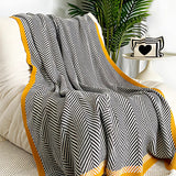 Golden Chevron Luxe Blanket