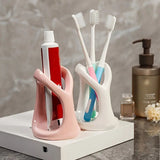 Heart-Shaped Ceramic Toothbrush Holder