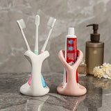 Heart-Shaped Ceramic Toothbrush Holder