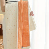 Heart Stitched Double-Spliced Cotton Gauze Blanket