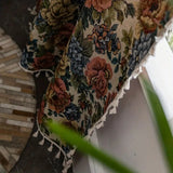 Heritage Rose Bloom Tassels Curtain