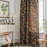 Heritage Rose Bloom Tassels Curtain