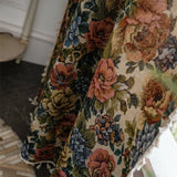 Heritage Rose Bloom Tassels Curtain