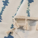Inkblot Blue Tassel Cabinet Curtain