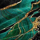 Jade Opulent Gold Accent Duvet Cover Set