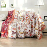 Jungle Bloom Reversible Cotton Blanket