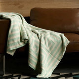 Labyrinthine Geometric Jacquard Throw Blanket