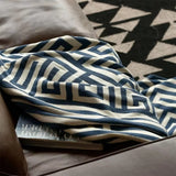 Labyrinthine Geometric Jacquard Throw Blanket