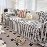 Leaf Fringed Lace Sofa Cover