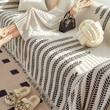 Leaf Fringed Lace Sofa Cover