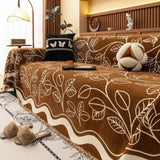 Leaf Inspired Luxury Chenille Sofa Cover