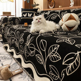 Leaf Inspired Luxury Chenille Sofa Cover