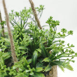 Leafara Hanging Artificial Plant In Woven Basket Pot