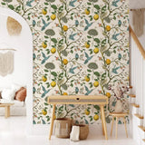 Lemon Bluebird PVC Adhesive Wallpaper